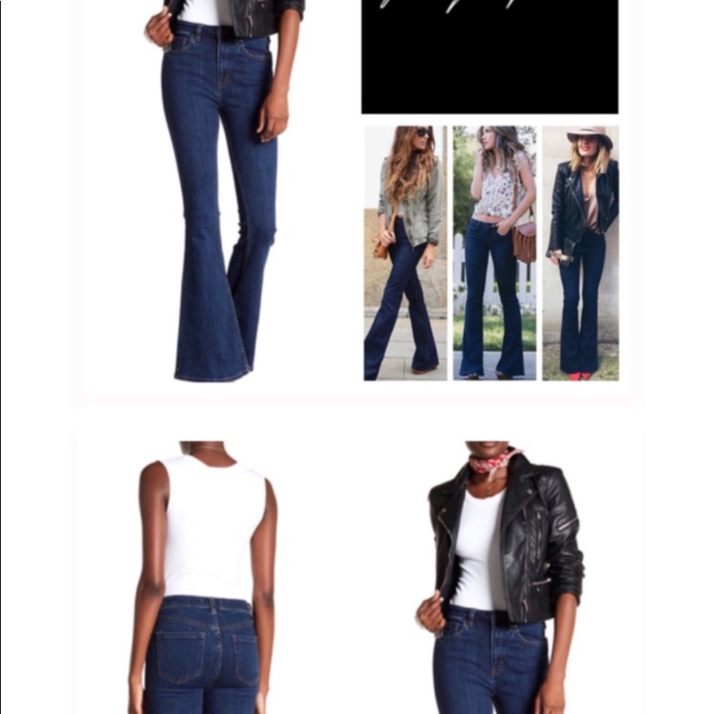 Free People 5 pocket high rise flare jeans